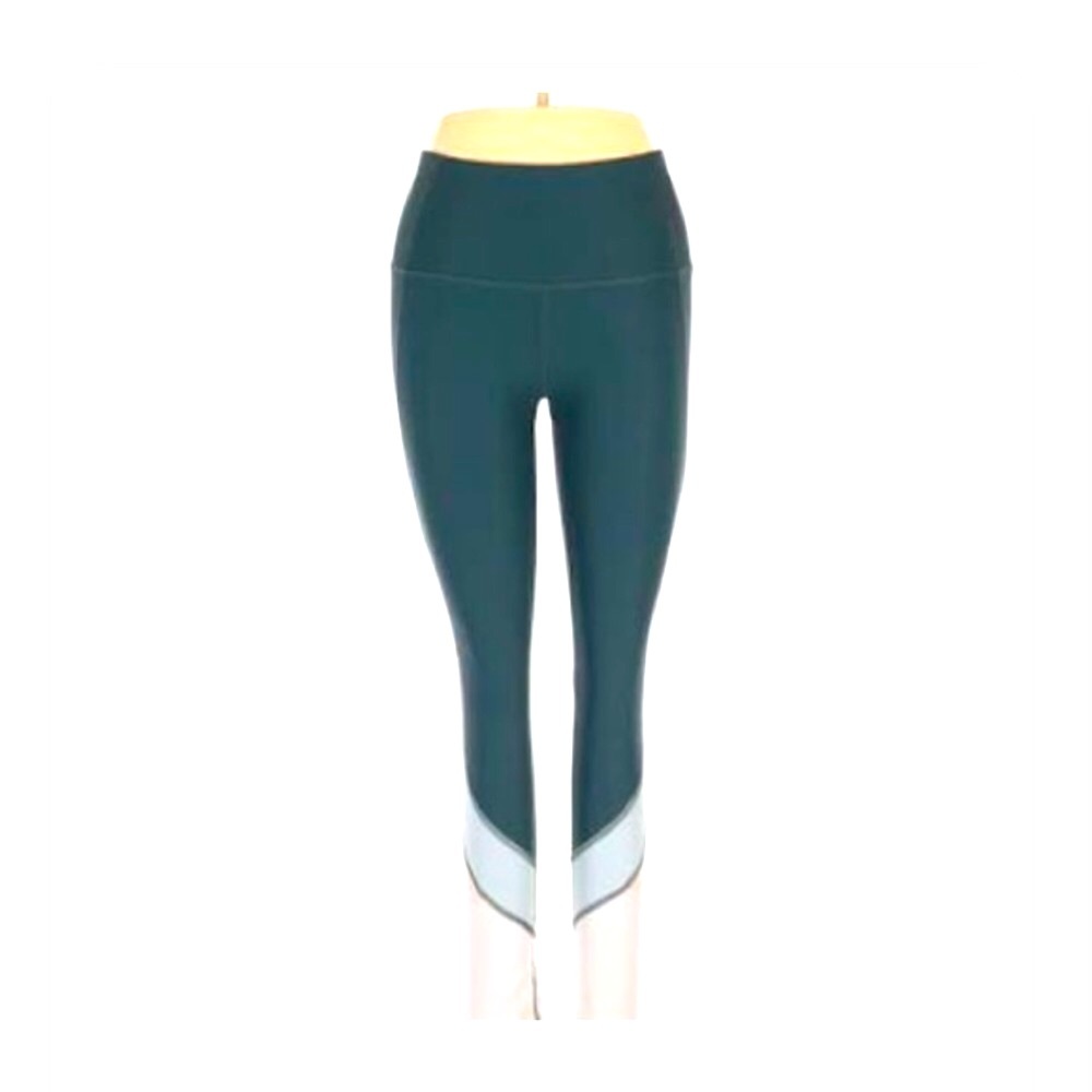 Apana Green with White/Mesh Detail Leggings